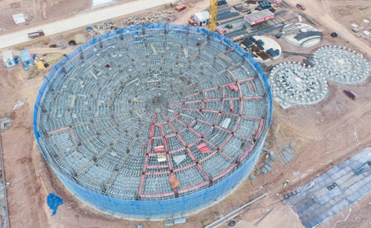 邦普宜化項目標志性建筑“鳥巢”初具雛形！(圖1)