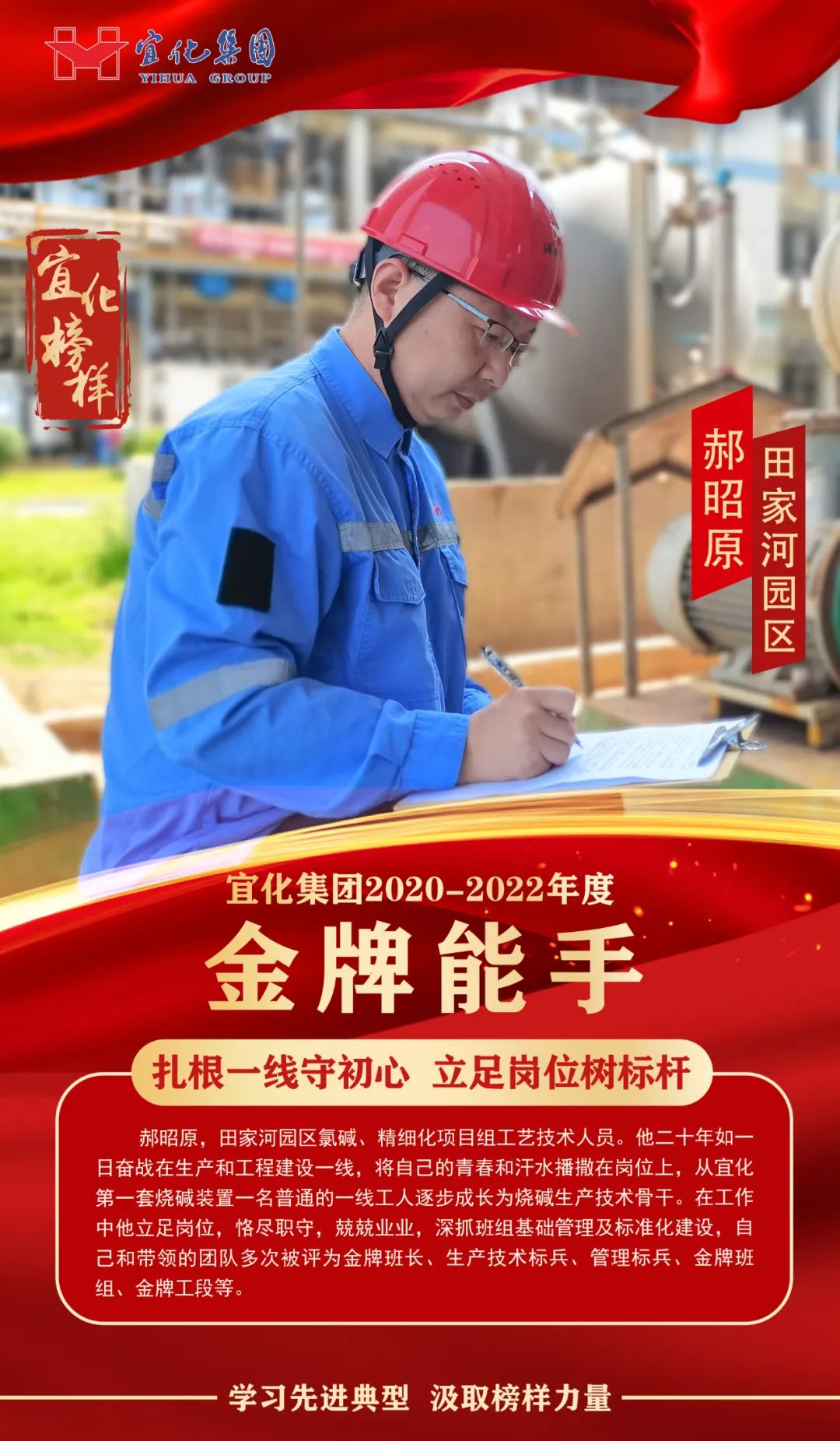 【宜化榜樣】金牌能手郝昭原：扎根一線守初心，立足崗位樹標(biāo)桿