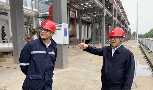 王大真到松滋肥業(yè)、楚星公司和宜化新材料現(xiàn)場(chǎng)辦公